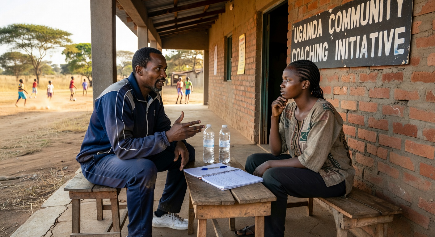 Coaching conversation in a Ugandan workplace