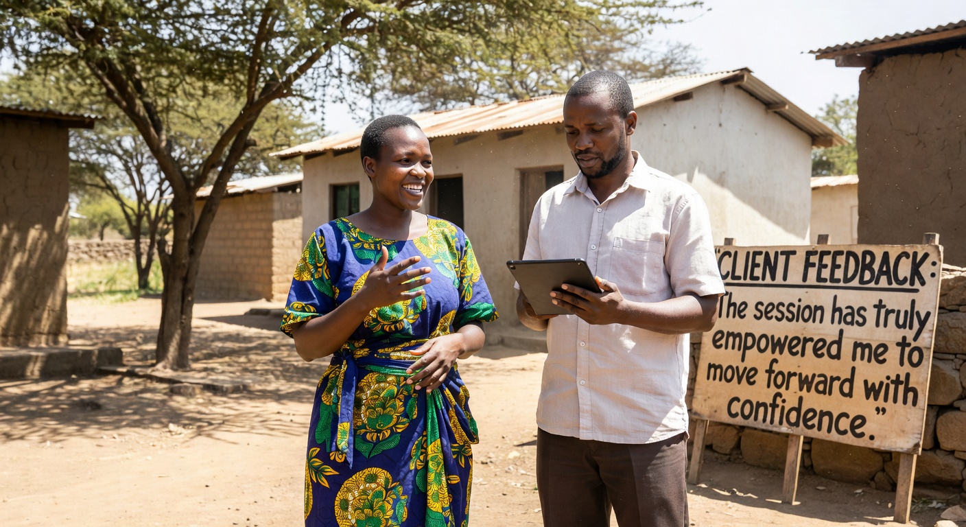 Client feedback session at ProPath Consulting Uganda